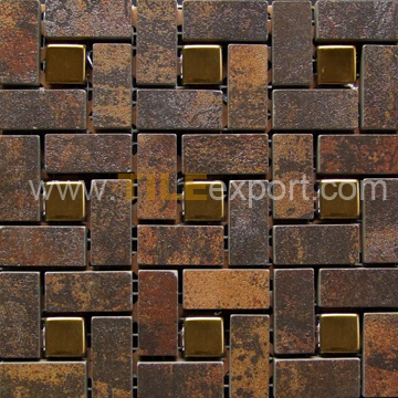 Mosaic--Rustic_Tile,With_Metal_Mosaics,LM-A05