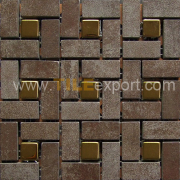 Mosaic--Rustic_Tile,With_Metal_Mosaics,LM-A06