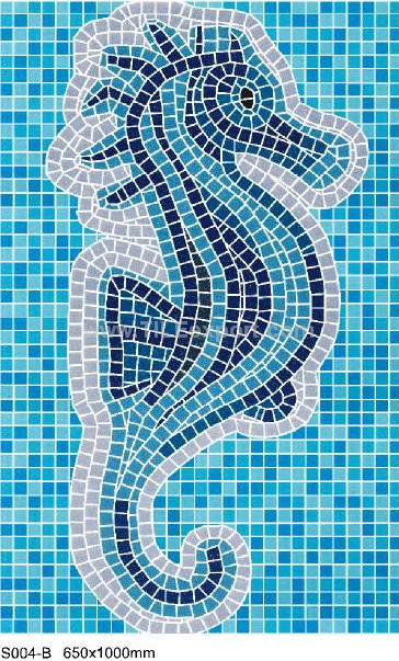 Mosaic--Fusible_Glass,Swimming_Pool_Mosaic,S004-B