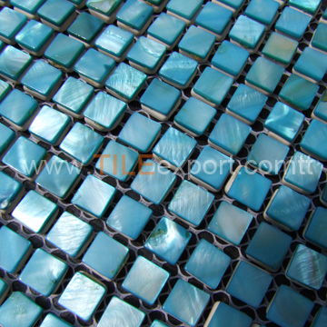 Mosaic--Conch_Shell,Polished_with_Ceramic_Mosaic,YWC-1002