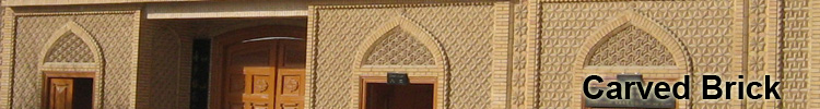 Gesneden Brick, Gekerfd Tegels, moslim islamitische Building, Carving Brick